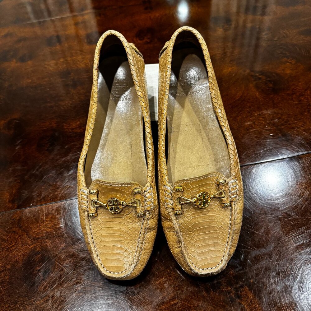 Tory Burch Daria Driver Embossed Women's Designer Shoes Size 10.5